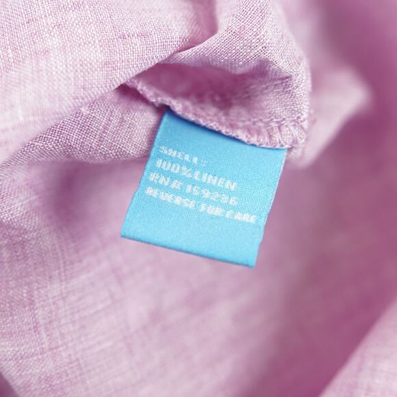 J McLaughlin Linen Long Sleeve Pink 100% Linen Button Shirt Womens Sz S - Picture 9 of 10